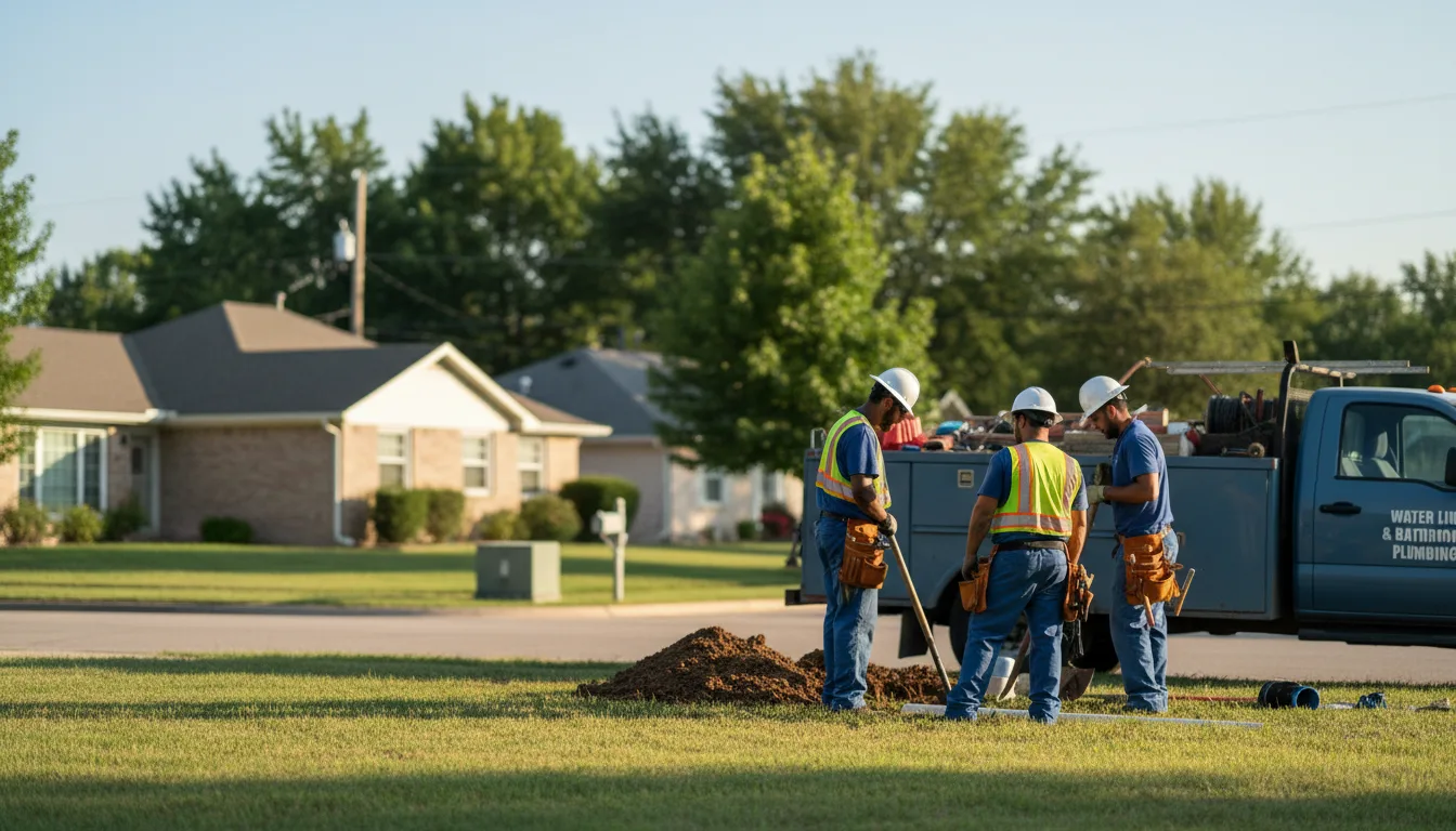 Residential water line and bathroom plumbing service in Lodi, MO